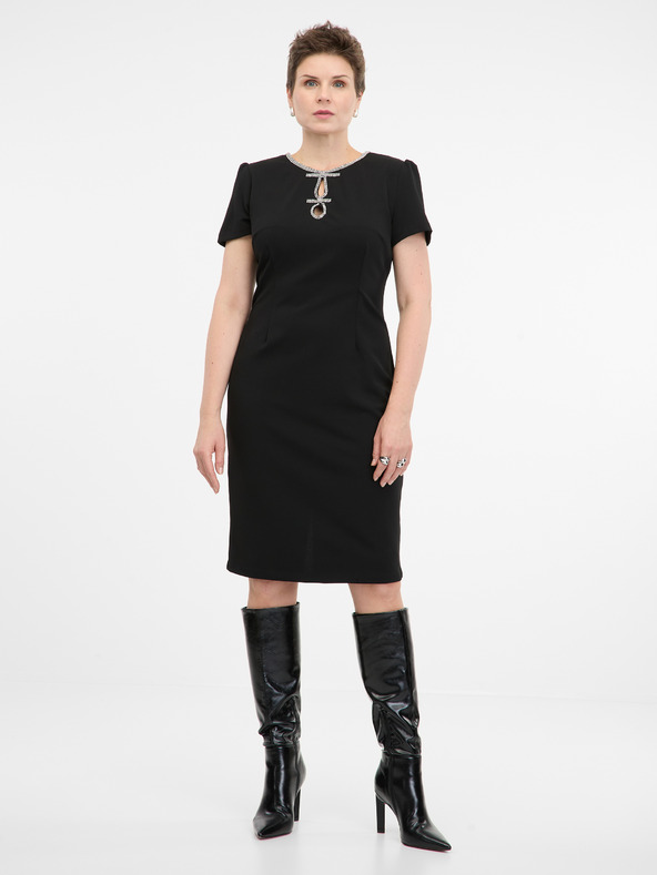 Orsay Črna ženska obleka ORSAY