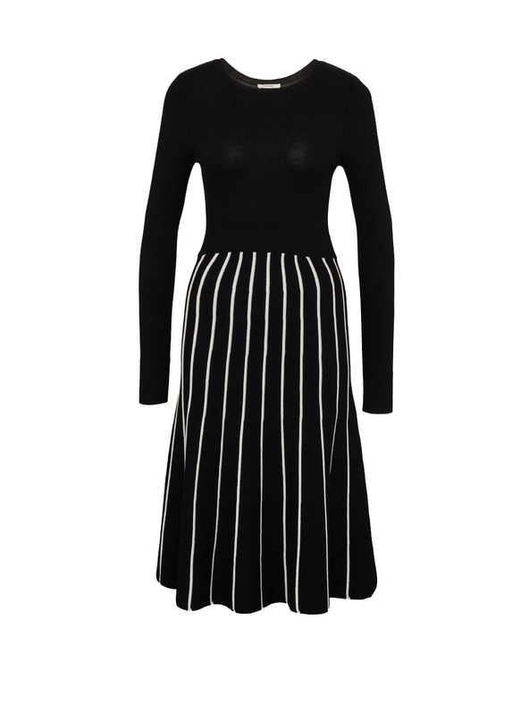 Orsay Črna ženska obleka do kolen ORSAY