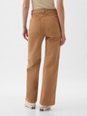 GAP Khaki hlače High Stride wide-leg gleženjske GAP