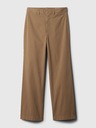 GAP Khaki hlače High Stride wide-leg gleženjske GAP