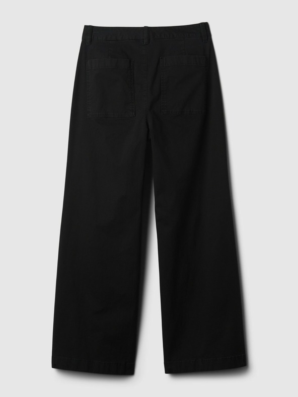 GAP Khaki hlače High Stride wide-leg gleženjske GAP