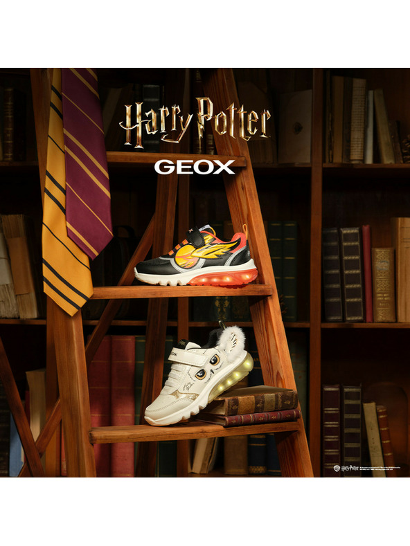 Geox Črne fantovske superge Geox Ciberdron Harry Potter