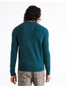 Celio Petrolejka Moški pulover iz merino volne Celio Cenormal