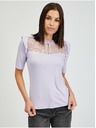 Orsay Svetlo vijoličasta ženska majica s čipko ORSAY