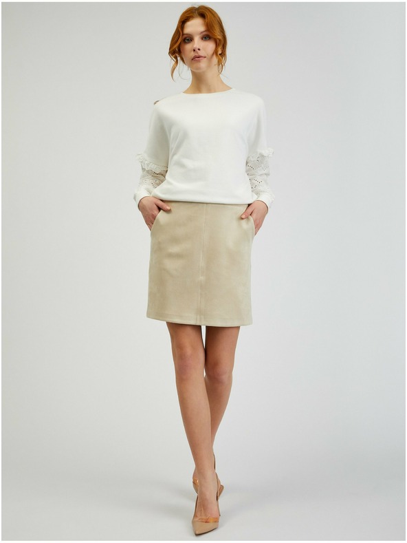 Orsay Bež žensko krilo iz semiša ORSAY