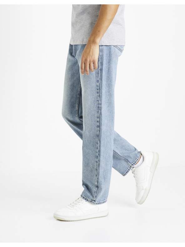 Celio Svetlo modre moške kavbojke Celio C15 ravnega kroja Dostraight