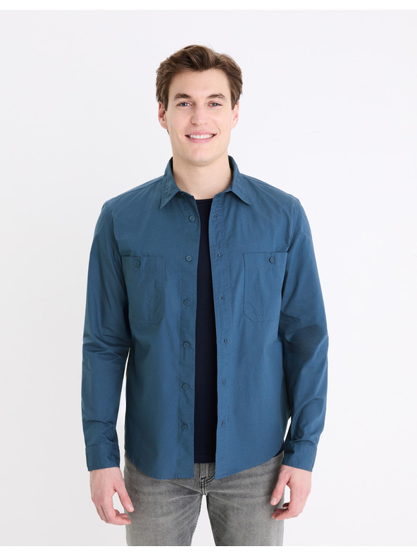 Celio Temno modra moška majica Celio Gagusti2