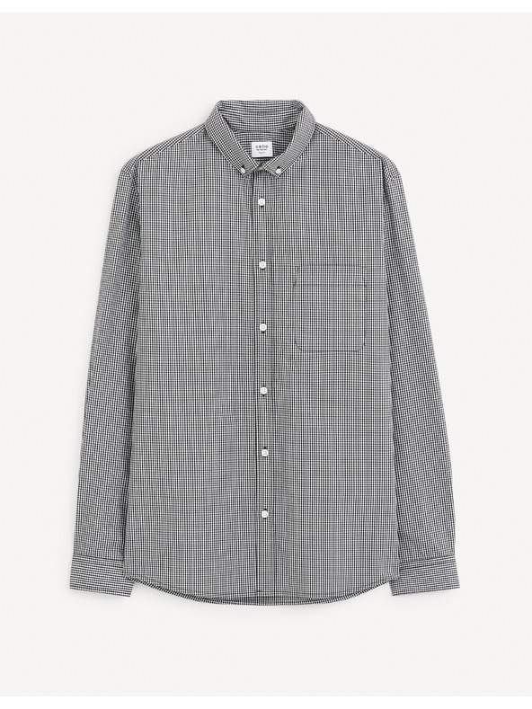 Celio Črna moška vzorčasta majica Celio Gaopur