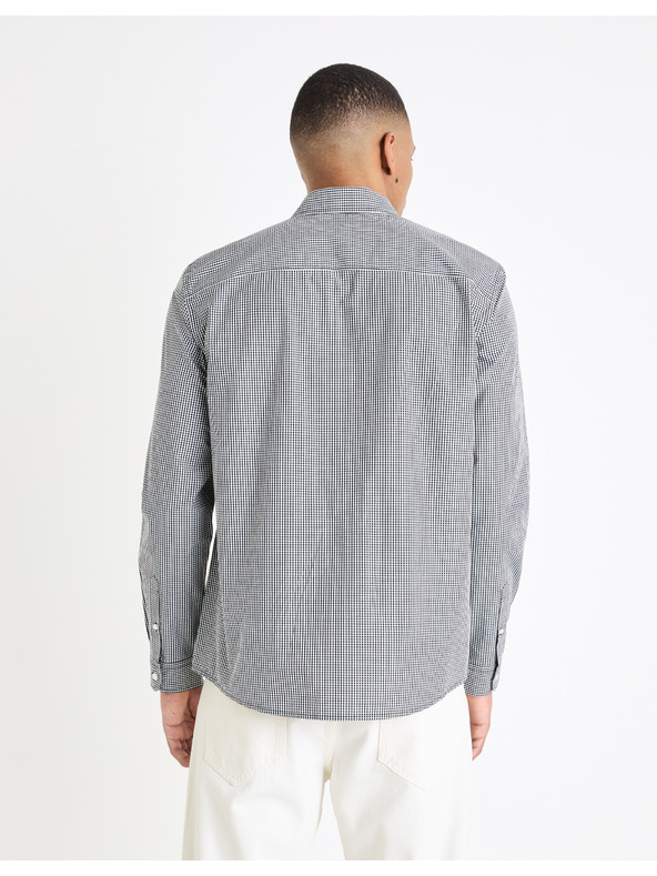 Celio Črna moška vzorčasta majica Celio Gaopur