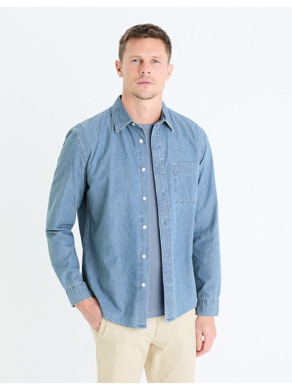 Celio Modra moška majica iz džinsa Celio Gagusti1