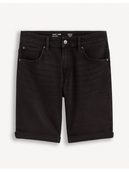 Celio Črne moške kratke hlače iz džinsa Celio Boknitbm