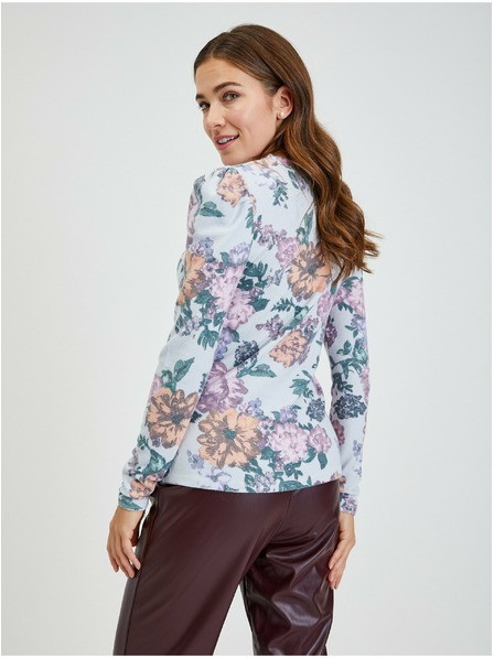Orsay Svetlo siva ženska cvetlična majica ORSAY