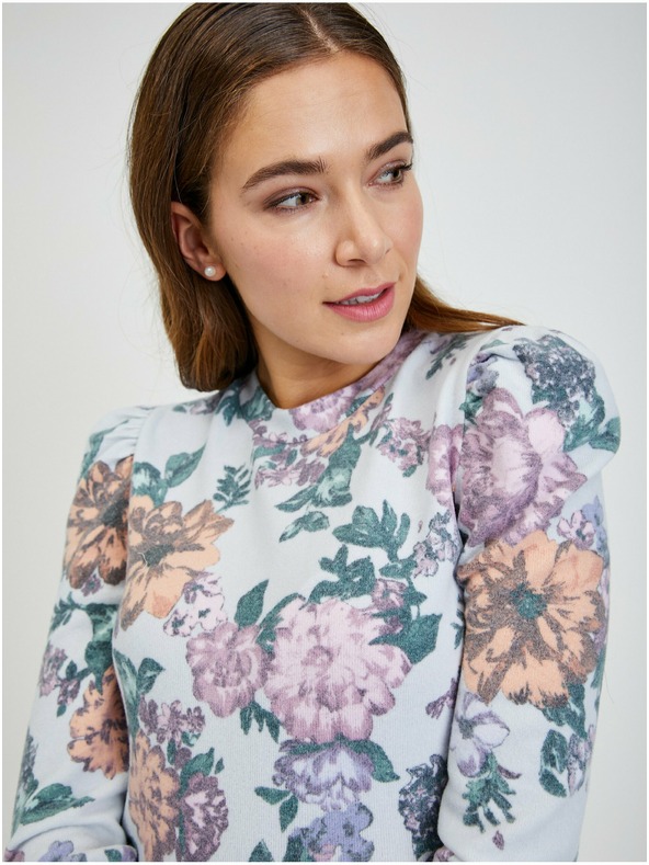 Orsay Svetlo siva ženska cvetlična majica ORSAY