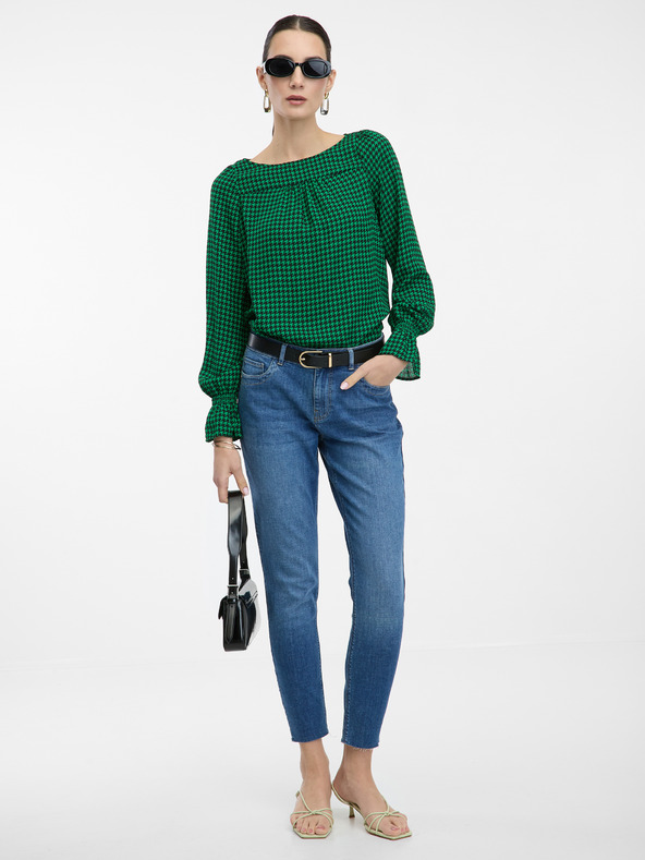 Orsay Zelena ženska vzorčasta bluza ORSAY