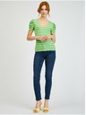 Orsay Rumeno-zelena ženska črtasta majica ORSAY