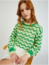 Orsay Rumeno-zelen ženski črtast pulover ORSAY
