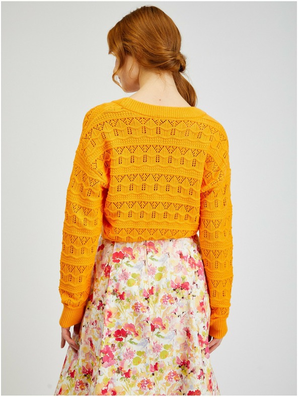 Orsay Oranžen ženski vzorčast kardigan ORSAY