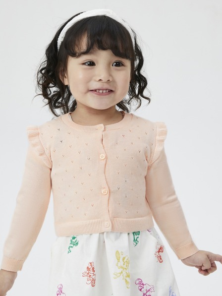 GAP Detský kardigan s volánikom GAP