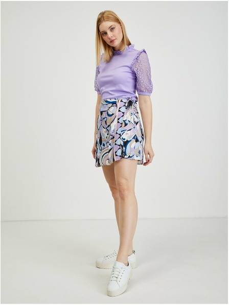 Orsay Modro-vijoličasto žensko vzorčasto ovito krilo/kratke hlače ORSAY
