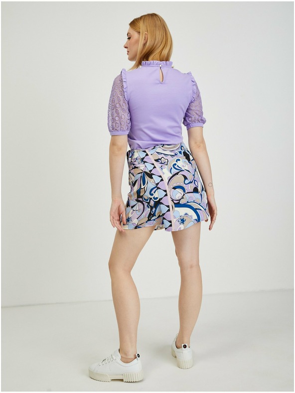 Orsay Modro-vijoličasto žensko vzorčasto ovito krilo/kratke hlače ORSAY