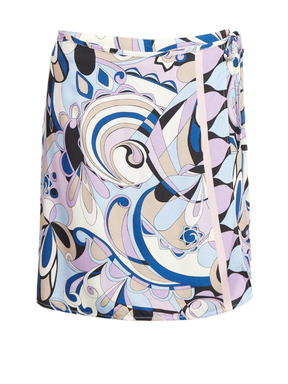 Orsay Modro-vijoličasto žensko vzorčasto ovito krilo/kratke hlače ORSAY