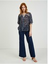 Orsay Temno modra ženska vzorčasta bluza ORSAY
