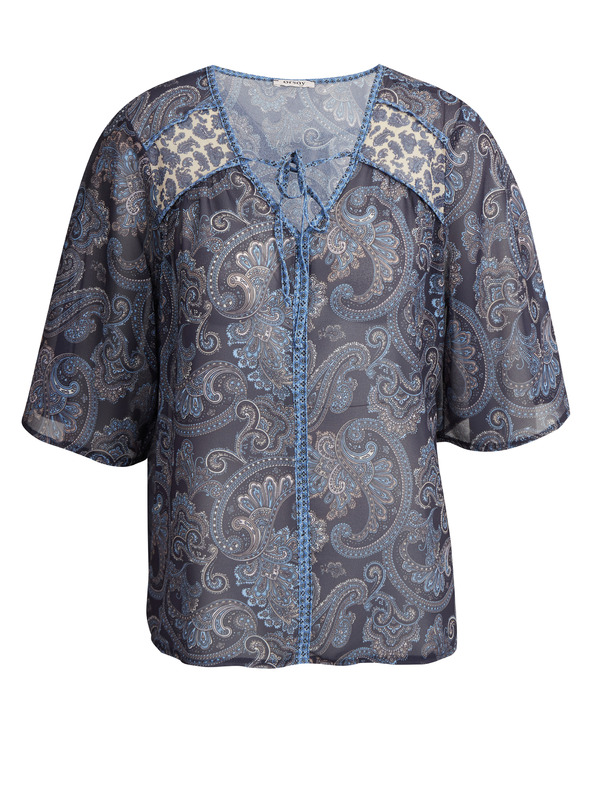 Orsay Temno modra ženska vzorčasta bluza ORSAY