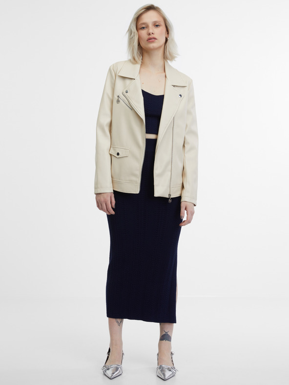 Orsay Bež ženska usnjena jakna ORSAY