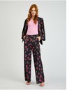 Orsay Črne ženske cvetlične široke hlače ORSAY
