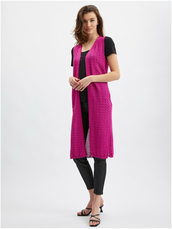 Orsay Rožnat ženski kardigan brez rokavov ORSAY