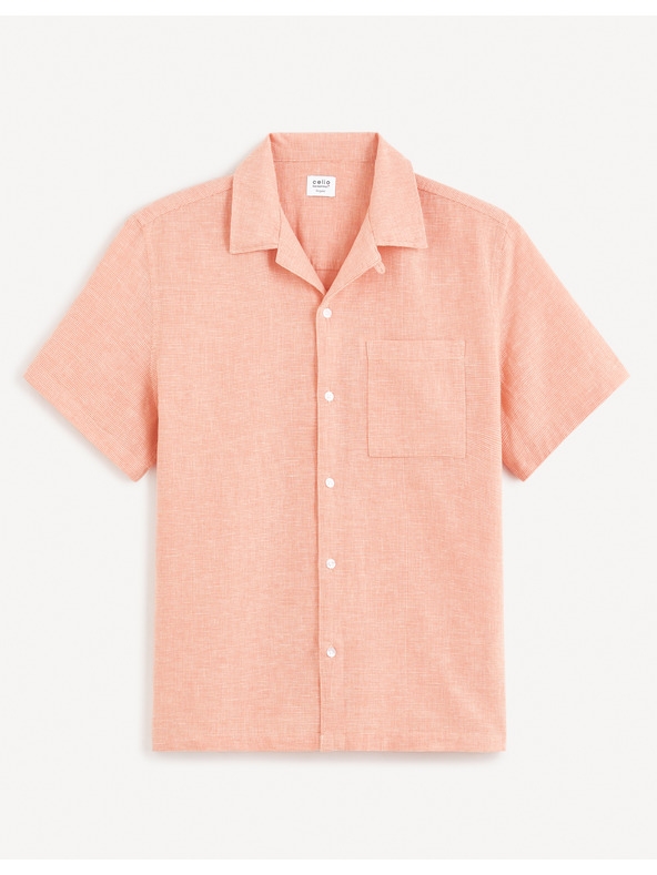 Celio Marelična moška lanena majica Celio Fatext