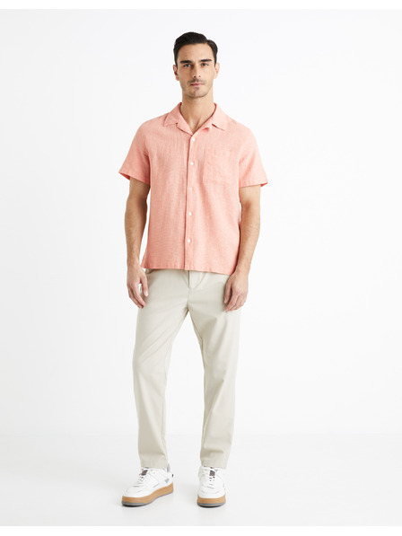 Celio Marelična moška lanena majica Celio Fatext