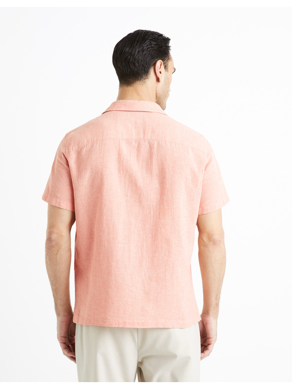 Celio Marelična moška lanena majica Celio Fatext