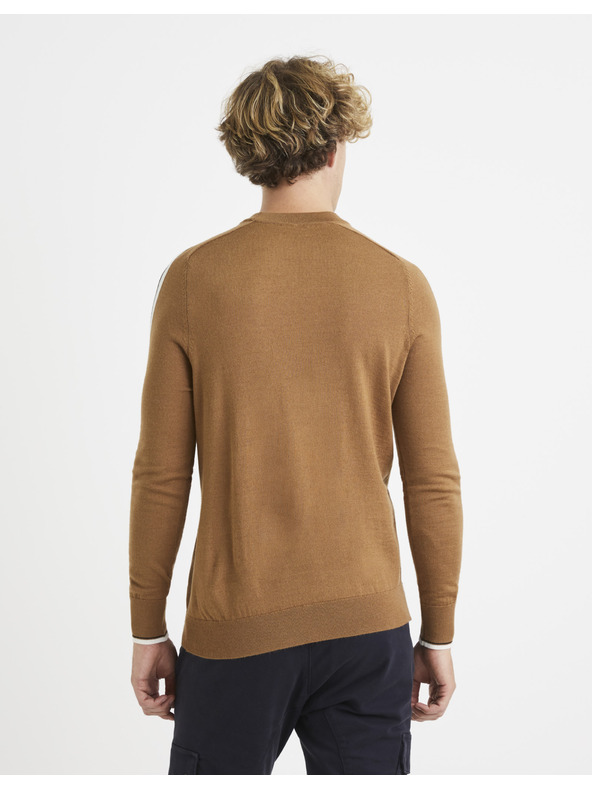 Celio Rjav pulover z volno Celio Veritas