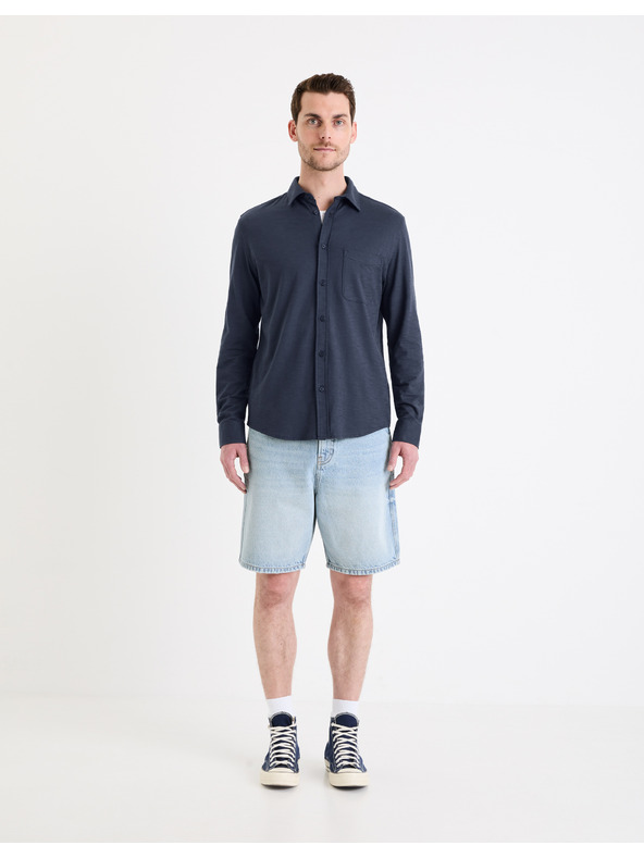 Celio Temno modra moška srajca Celio Gaselle