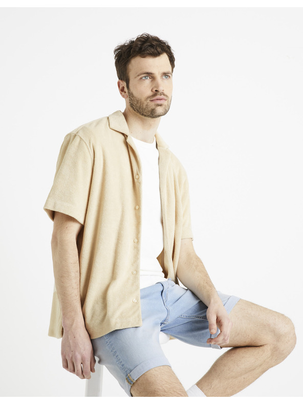 Celio Bež moška majica Celio Dabob