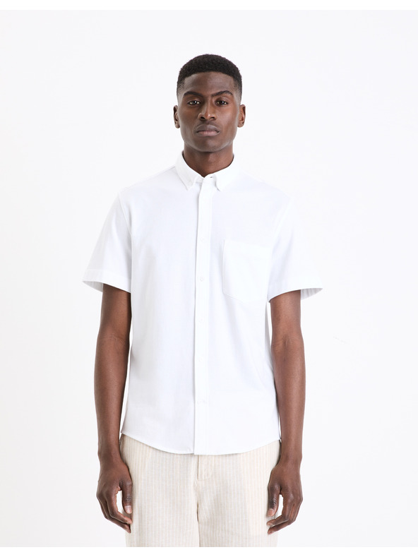 Celio Bela moška majica s kratkimi rokavi Celio Barik