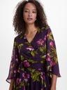 Orsay Vijolična ženska preklopna bluza s cvetličnim vzorcem ORSAY