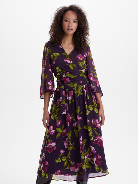Orsay Vijolična ženska preklopna bluza s cvetličnim vzorcem ORSAY