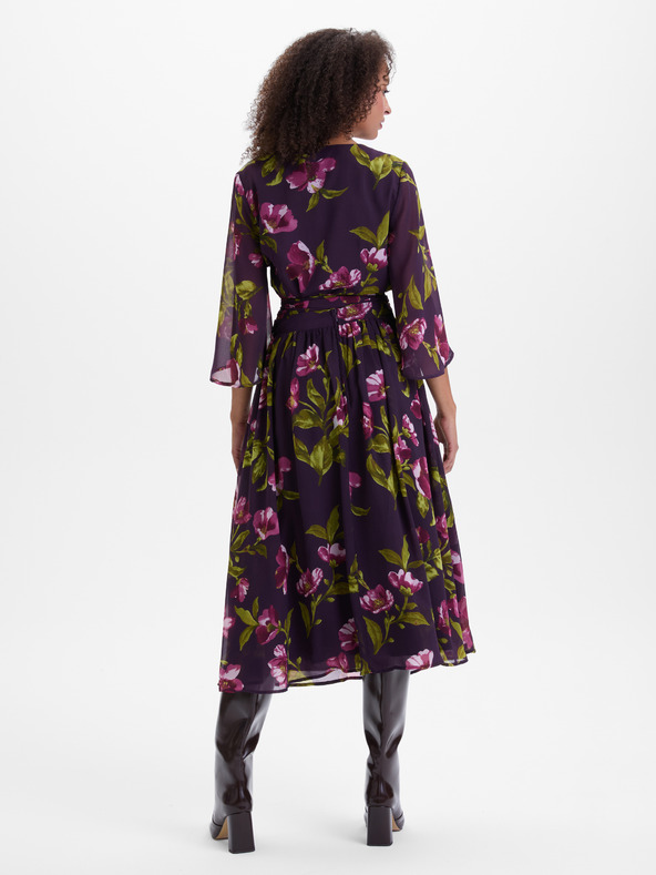 Orsay Vijolična ženska preklopna bluza s cvetličnim vzorcem ORSAY