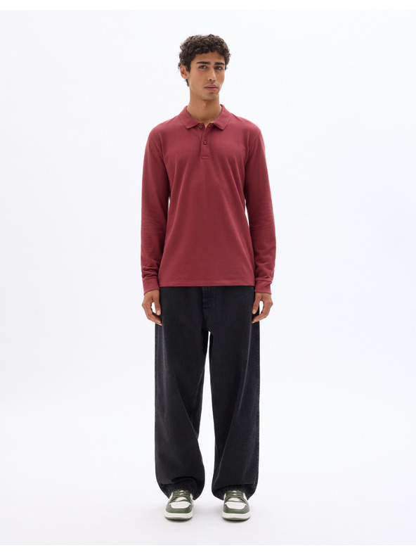 Celio Polo majica Meoneml z dolgimi rokavi