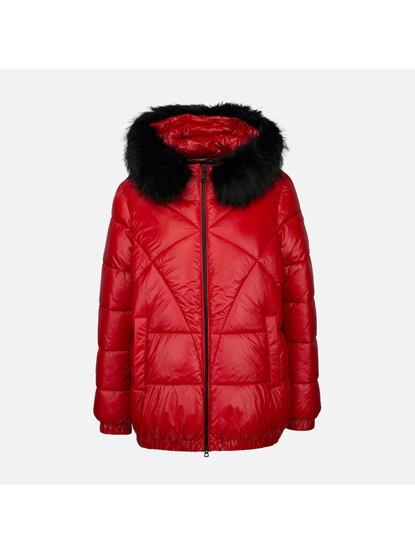 Geox Rdeča ženska perjena jakna Geox Backsie
