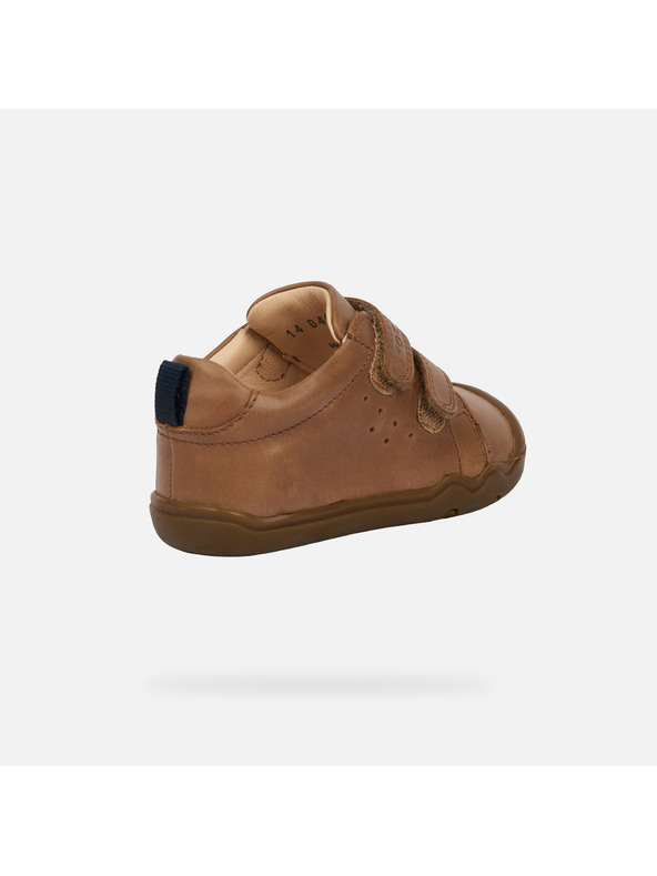 Geox Rjave barefoot čevlje za prve korake za dečke Geox Steppieup Boy