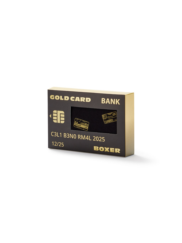 Celio Darilni komplet boksaric zlata kreditna kartica