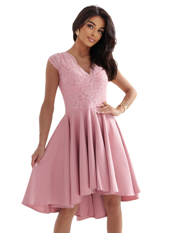 numoco PATRICIA ekskluzivne šaty z čipko - roza