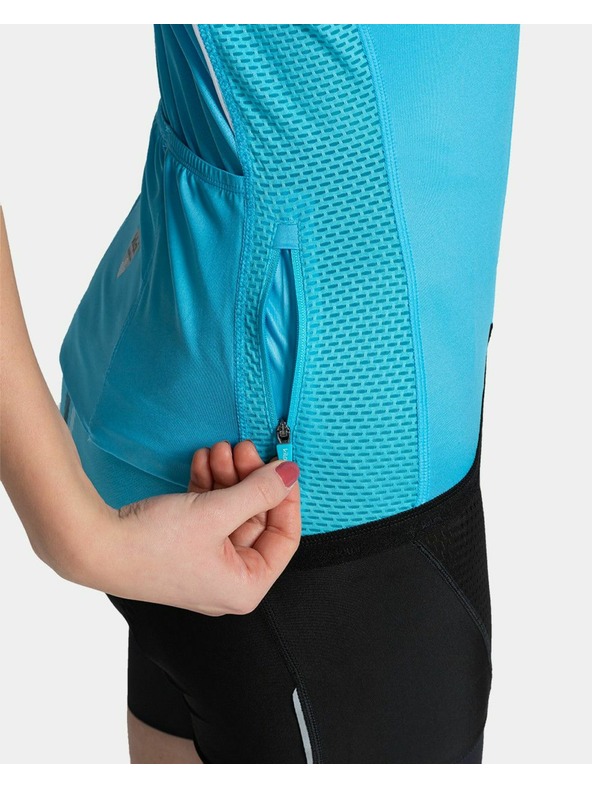 Kilpi Svetlomodra ženska športna majica z zadrgo Kilpi CORRIDOR