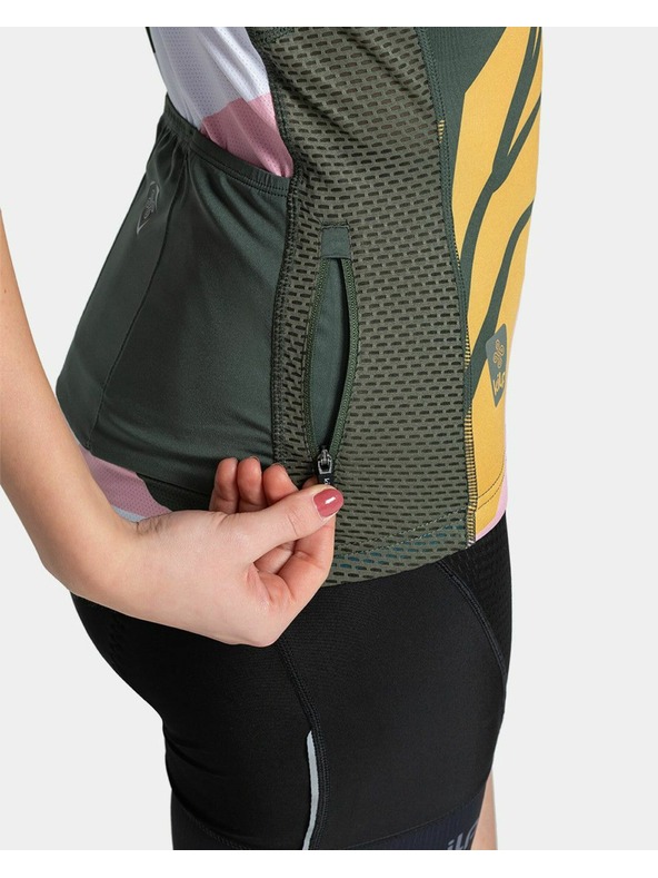 Kilpi Zeleno-rožnata ženska športna majica z zadrgo Kilpi RITAEL