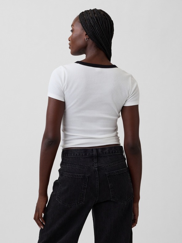 GAP Rebrasta majica z logom GAP