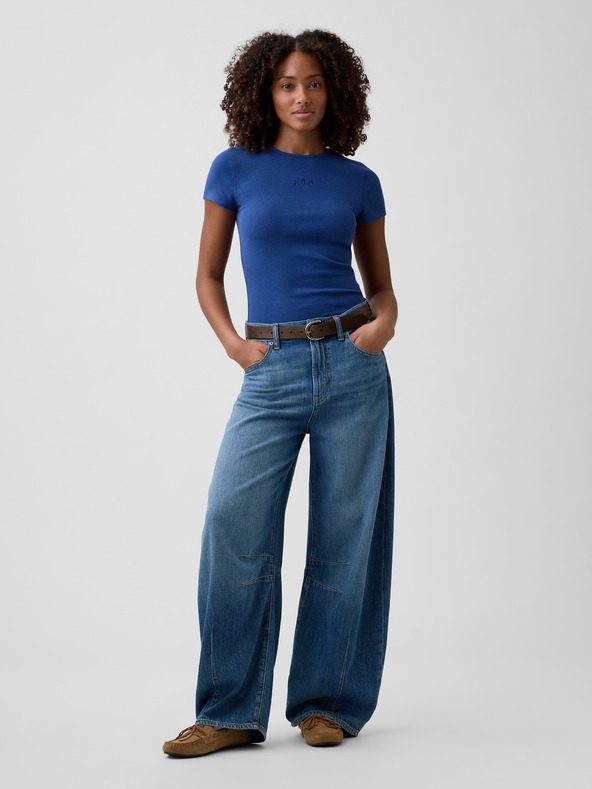 GAP Rebrasta majica z logom GAP