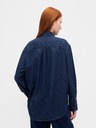 GAP Oversize džinska srajca z logotipom Big Shirt UltraSoft GAP